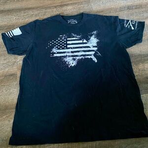 Grunt Style American USA Patriot Warrior Lion Flag Freedom Militia